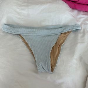 Zulu & Zephyr Ribbed Bikini Bottom Sky Blue Small